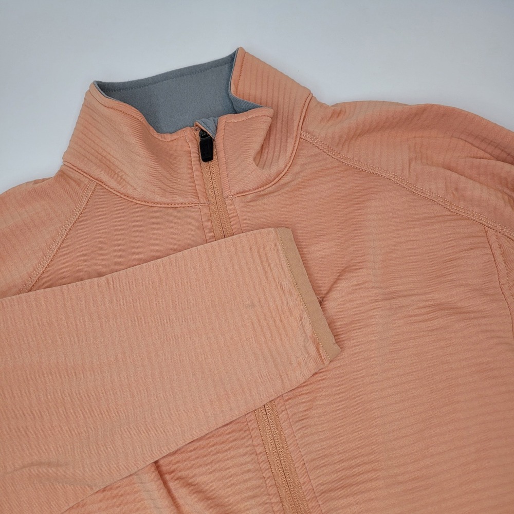 5.11 Tactical Full Zip Grid Fleece Jacket Womens Large Peach Excellent Waffle